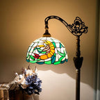 Tiffany Floor Lamp 12 Inch Stained Glass Orange Shrimp Tiffany Style Reading Lamp Retro Home Decoraton Comfortable And Relaxing Atmosphere Suitable Living Room Bedroom Coffee Shop Restaurant Study