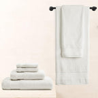 BIOWEAVES 100% Organic Cotton 700 GSM Plush Washcloths 13" x 13" GOTS Certified - Ivory, Pack of 12