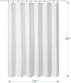 AmazerBath Extra Long Shower Curtains 84 Inches Tall, Waffle Shower Curtain White Heavy Duty, Extra Tall Shower Curtain Fabric, Hotel Quality Bathroom Shower Curtains, 72x84 Inches
