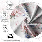 Colorful Floral Shower Curtain Watercolor Flower Modern Design Bathroom Curtain Girls Pretty Plant Decor Shower Curtain with Hooks Waterproof Polyester Fabric 72x96 Inch