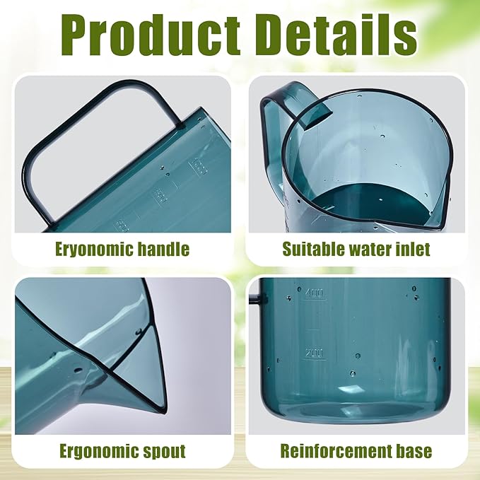 ZXJ Plastic Watering Can - Measuring Cup Style - 1/4 Gallon