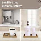 Countertop and Vanity Tray – Small 7.7" Silicone Soap Dispenser Trays, Flexible Bathroom Trays, Dish Soap Holder Kitchen Counter Caddy, Organizer Sink Tray for Soaps Bottles, Sponge, Keys