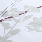 Long Fabric Shower Curtain, Burgundy and Navy Floral Plant Shower Curtains for Bathroom, Modern Decorative Bathroom Curtains, 78" W x 78" H