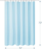 AmazerBath Waffle Shower Curtain, Baby Blue Fabric Shower Curtain with Waffle Weave, Heavy Duty Hotel Quality, 72 x 72 Inches