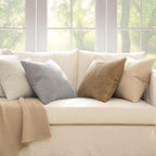 MIULEE Boho Farmhouse Throw Pillow Covers 18x18 Inch Set of 4 Neutral Rustic Decorative Cushion Covers Soft Corduroy Nordic Home Decor for Couch Bed Sofa Living Room