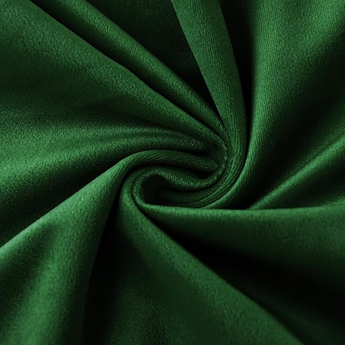 VAKADO Throw Pillow Covers 12x20 Set of 2 Dark Green Christmas Velvet Decor Decorative Couch Cushion Euro Xmas Pillowcases with Fringe Home Bed Decoration for Sofa Bedroom Office