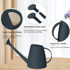Plastic Watering Can - 1/2 Gallon - Black