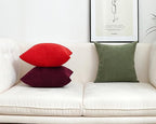Jeneoo Orange Red Decorative Throw Pillow Covers Soft Chenille Comfy Solid Couch Cushion Cases Decor (Set of 2, 16 x 16 Inches)