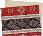 Tapestry Gobelin Red-Black 12"x20" Lumbar Pillow Cover Sham Ethnic Kilim Aztec Pattern Throw Decorative for Home Decor, Sofa, Couch, Porch, Patio, Veranda
