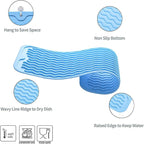 Silicone Dish Drying Mat for Multiple Usage,Easy clean,Eco-friendly,Heat-resistant Silicone Mat for Kitchen Counter,Sink,Bar,Bottle,or Cup Light Blue M 17 inches x 6 inches