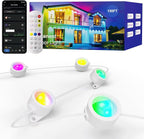 HUTAKUZE Permanent Outdoor Lights, 150FT with 90 RGB LEDs for Outdoor Decor, IP67 Waterproof, 48 Scene Modes Christmas House Lights,APP & Remote Control, Music Sync