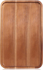 Large Wooden Serving Trays Long Party Charcuterie Boards Acacia Wood Platters Serving Cheese Board Rectangular Appetizer Snack Plates Rectangle Kitchen Dinner Platter for Food Dish Cake Dessert Tray