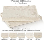 PHF Truly Velvet Pillowcases Standard Size, No Insert, 2 Pack Ultra Soft Breathable Pillow Shams Covers with Envelope Closure, 20" X 26" Luxury Cozy Warm Fuzzy Flannel Pillow Cases, Sand