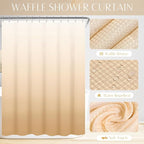 32PCS Bathroom Set Bathroom Sets with Shower Curtain and Rugs Beige Bathroom Accessories,Shower Curtain Set,Bathroom Rug Set with Bathroom Trash Can