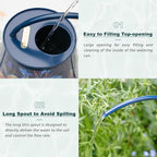 Berry&Bird House Plants Watering Can - Indoor&Outdoor 1/2 Gallon Stainless Steel Water Can with Long Spout Garden Decoration for Flower Bonsai Succulent Gardening Large Watwer Bottle (Lilium Brownii)