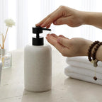 Soap Dispensers 400ML 13OZ, 2 PCS Hand Dish Lotion Shampoo Lotion Soap Dispenser Jar, Resin Premium Thick Soap Pump Bottles for Kitchen Bathroom Countertop (Beige)