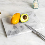 BCS Natural Marble Cutting Boards for Kitchen - 12" x 8" Multi-Purpose Pastry Marble Tray Cheese Board Marble Slab for Counter, Bathroom Perfume Tray Jewelry Candle Plate (Namib Fantasy)
