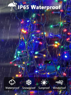 6 Pack 600 LED Solar String Lights for Outside, Solar Christmas Lights with 8 Lighting Modes, Waterproof Green Wire Solar String Lights Outdoor for Tree Xmas Party Garden Yard Decorations (MutilColor)
