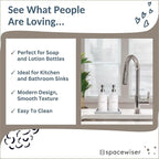Countertop and Vanity Tray - Small 7.7” Silicone Tray for Soap Dispenser Bottles, Sponge Holder for Kitchen Sink Caddy Organizer, Bathroom Trays, Dish Soap Holder for Kitchen Counter, Keys