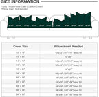 OTOSTAR Set of 2 Xmas Soft Plush Short Wool Velvet Decorative Throw Pillow Covers Square Luxury Style Cushion Case Pillow Shell for Sofa Bedroom Snowflake Green, 28x28 Inch