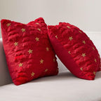 MIULEE Christmas Pillow Covers 18x18 Inch Set of 2, Red Christmas Tree Plush Faux Fur Pillowcases Soft Decorative Throw Pillow Cases for Couch Sofa Living Room Winter Xmas Holiday Home Decor