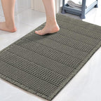 H.VERSAILTEX Upgraded Waffle Bath Mat Super Absorbent Non Slip Bath Rugs for Beside Tub, 20" x 32", Smokey Olive