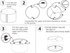 White Linen Lampshades Set of 2 Large, Drum Lamp Shade 16" Top x 16" Bottom x 12" High (Spider) Modern Lamp Shades for Table Lamps & Floor Lamp - Lampshades Replacement,Required Assembly -By GO&SO