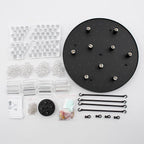 Black 9-Light Crystal Chandelier 22'' Modern Semi Flush Ceiling Crystal Hanging Light Fixture Sparkling Decoration for Entryway Bedroom Living Dining Room Kitchen Island Hallway Foyer