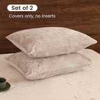 PHF Truly Velvet Pillowcases Standard Size, No Insert, 2 Pack Ultra Soft Breathable Pillow Shams Covers with Envelope Closure, 20" X 26" Luxury Cozy Warm Fuzzy Flannel, Rose Pink