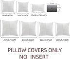 Fancy Homi 2 Packs White Euro Decorative Throw Pillow Covers 26x26 Inch for Living Room Couch Bed, Rustic Farmhouse Boho Home Decor, Soft Corss Corduroy Patchwork Textured Square Cushion Case 66x66 cm