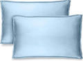 Bare Home Standard Pillow Sham Covers - Set of 2 - Premium 1800 Ultra-Soft Microfiber - Double Brushed - Stain & Fade Resistant - Bed Pillow Shams - Pillows Not Included (Set of 2, Light Blue)
