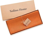 Solino Home Linen Pumpkin Table Runner 72 Inches Long - 100% Pure Linen 14 x 72 Inch Table Runner for Dining, Dresser, Fall, Autumn, Halloween, Thanksgiving, Holiday - Fete