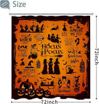 Metawu Halloween Shower Curtain Witch Shower Curtains Sets Witch Bat Spider Web Bathroom Curtain for Kids Waterproof Bathtubs Curtain 72"×72" with 12 Hooks Bathroom Decor