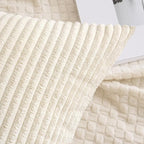 MIULEE Pack of 2 Corduroy Pillow Covers Soft Soild Cushion Cases Decorative Square Throw Pillow Covers Cream White Pillowcases for Sofa Bedroom Car 12 x 12 Inch 30 x 30 Cm