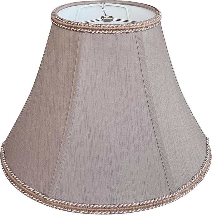 Tootoo Star Brown Large Drum Lamp Shade for Chandeliers Floor Light and Table Lamp,12x16x11" Spider,Fabric Natural Linen Hand Crafted (Brown color)