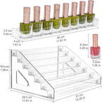 JessLab Nail Polish Organizer Sunglass Organizer, 84 Bottles of 7 Layers Acrylic Display Rack Eyeglasses Storage Essential Oil Holder Cosmetic Display Case Sunglasses Eyewear Shelf Tray
