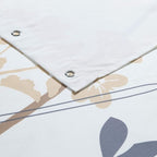 Extra Long Fabric Shower Curtain, Beige Brown Grey Floral Plant Shower Curtains for Bathroom, 72" W x 84" H