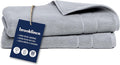 Brooklinen Super-Plush Turkish Cotton Hand Towels Set of 2 Cotton, 820 GSM, Highly Absorbent, Machine Washable, Perfect for Home & Bathroom (20"x30", Smoke Gray)