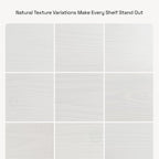 BAOBAB WORKSHOP Wood Floating Shelves for Bathroom Wall - White Shelves for Bedroom Kitchen Living Room - Solid Wood Shelves - White - 24 x 6.7 Inch, Set of 2