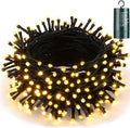 Joomer Battery Christmas Lights, 66ft 200LED Fairy Lights Battery Operated Timer 8 Modes Waterproof for Outdoor Home Garden Party Holiday Christmas Trees Decoration (Warm White)