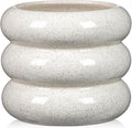 Ceramic Planter Pot, 6 Inch Bubble Planter with Drainage Hole, Large Flower Planter Pots for Indoor Plants Outdoor, Home Office Modern Décor(Creamy White)