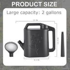2 Gallon Watering Can for Indoor Plants, Garden Watering Cans for Outdoor Plant House Flower, Modern Plant Watering Can Large Long Spout with Sprinkler Head