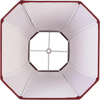 Wine Red Square Cute Lamp Shades Octagonal Faux Silk Lampshade Replacement Medium Lampshade 6.5×13×10.6IN(Spider) Vintage Lamp Shade for Table & Floor Lamp - Easy Assembly(Single)