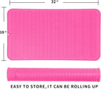 Silicone Dish Drying Mat for Multiple Usage,Easy clean,Eco-friendly,Heat-resistant Silicone Mat for Kitchen Counter or Sink,Refrigerator or Drawer Liner Rose 4XL 32 inches x 18 inches