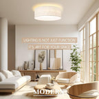 Hamilyeah LED Ceiling Light Flush Mount 24W, 12inch Kitchen Lighting Fixture Ceiling Mount with Fabric Shade, Dimmable Ceiling Lighting Fixture 5CCT for Bedroom, Bathroom, Living Room, Kitchen