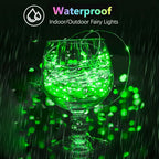 4 Pack 20FT 60LED Halloween Battery Operated Fairy Lights with Timer, Waterproof Battery String Lights Outdoor Indoor, Battery Twinkle Lights for Bedroom Wedding Birthday Party Christmas (Green)