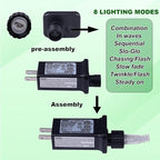 ILLUMINEW 300 Led Green Outdoor String Lights Waterproof St. Patrick's Day Decorations, 108 Ft Led Twinkle Lights for Bedroom, 8 Modes Plug in Fairy Lights for Christmas Room Decor