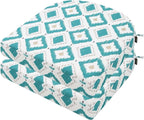 idee-home Outdoor Chair Cushions Set of 2, Thick 17" x 17" x 3" Outdoor Seat Cushions Patio Furniture Waterproof with Ties, Dining Pads