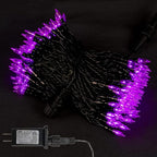 Dazzle Bright 200 LED Halloween Mini String Lights, 65FT Light Up 8 Modes Halloween Decorations Fairy Lights for Indoor Outdoor Room Garden Holiday Party (Purple)