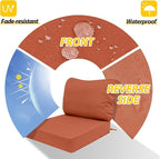 AAAAAcessories Outdoor Deep Seat Cushions, Waterproof, Fade-Resistant Patio Furniture Replacement Cushions, 24" x 24" x 5", Rust